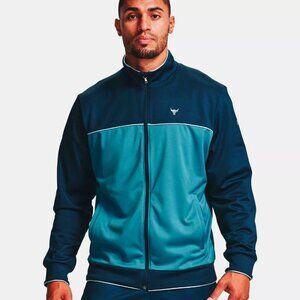 Under Armour Mens Project Rock Knit Track Jacket 1357199-408 Academy NWT